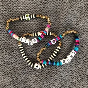 6 layering bracelets